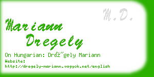 mariann dregely business card